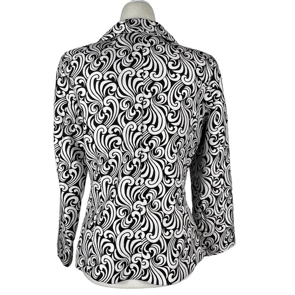 VICTOR COSTA WOMEN'S FULL ZIP NOTCH LAPEL PAISLEY PRINT‎ WOMEN'S JACKET - Picture 4 of 9